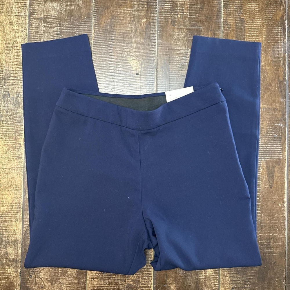 A New Day Navy Blue High Rise Skinny Ankle Stretch Pants Elastic Waist - Picture 1 of 8